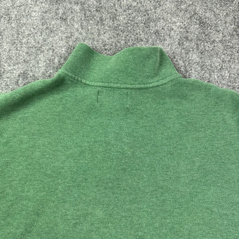 Vintage Polo Ralph Lauren Quarter Zip Sweater Mens XXL Green Cotton Pony Preppy
